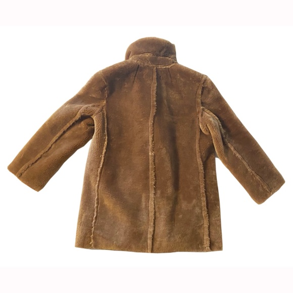 NWT Woman’s J Crew Faux Fur Teddy Bear Brown Pea Coat, Size Small - Picture 4 of 9